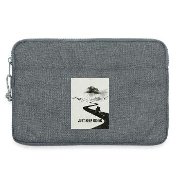 Just Keep Riding Motorcycle Adventure - Laptop bag 13" - heather grey - Front