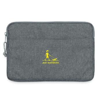 exe ausführen Informatiker Programmierer Geschenk - Laptoptasche 13" - Grau meliert - Vorne