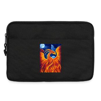 Phénix flamboyant dans la nuit - Sacoche pour ordinateur portable 13 pouces - noir - Devant