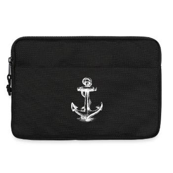 Verankerter Brush-Nautischer Anker - Laptoptasche 13" - Schwarz - Vorne