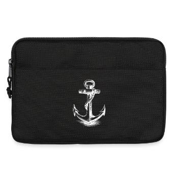 White Anchor Silhouette - Laptoptasche 13" - Schwarz - Vorne