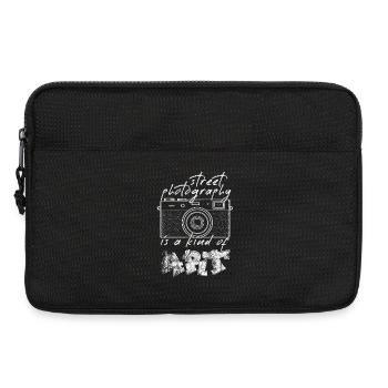 Straßenfotografie als Kunst /hell - Laptoptasche 13" - Schwarz - Vorne