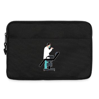 Zahnarzt Behandlung Comic Cartoon - Laptoptasche 13" - Schwarz - Vorne