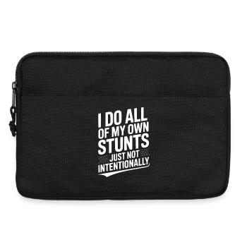 Ich mache alle meine eigenen Stunts, nur nicht absichtlich - Laptoptasche 13" - Schwarz - Vorne