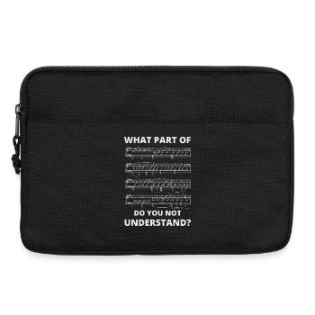 Professeur de musique, pianiste, Notes de musique cadeau - Sacoche pour ordinateur portable 13 pouces - noir - Devant