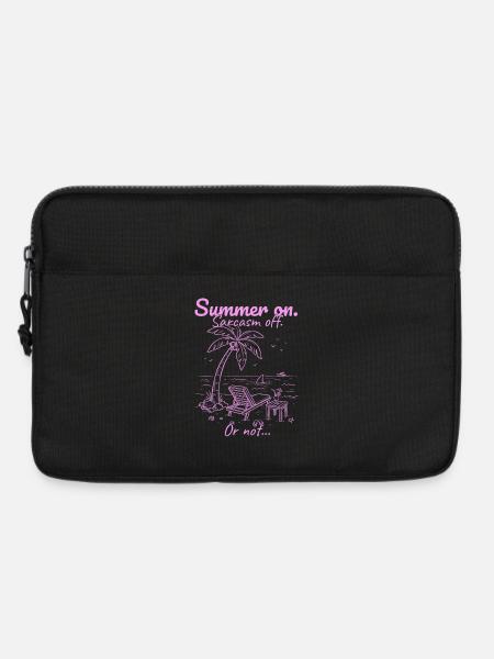 Summer on. Sarcasm off. Pink. - Laptop bag 13" - black