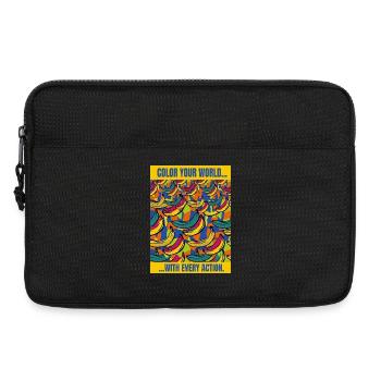 Art pop à la banane coloré - Sacoche pour ordinateur portable 13 pouces - noir - Devant