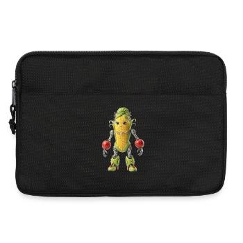 CHICCA – Der süße Süßmais-Cyborg - Laptoptasche 13" - Schwarz - Vorne