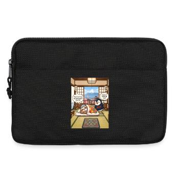 Nap-On – Funny Japan Sloth Pun Design - Laptoptasche 13" - Schwarz - Vorne