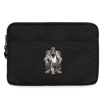Cool Great Dane with Trumpet - Laptop bag 13" - black - Front