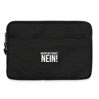 Bevor du fragst Nein - Laptoptasche 13" - Schwarz - Vorne