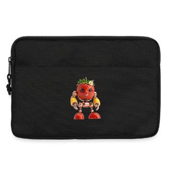 STRAWBERRY BOT - Cute Female Organic Robot - Laptop bag 13" - black - Front