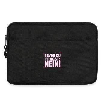 Bevor du Fragst Nein Sprüche - Laptoptasche 13" - Schwarz - Vorne