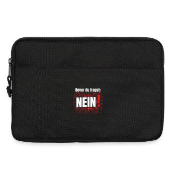 Bevor Du fragst Nein Lustiges Design Humor Nope No - Laptoptasche 13" - Schwarz - Vorne
