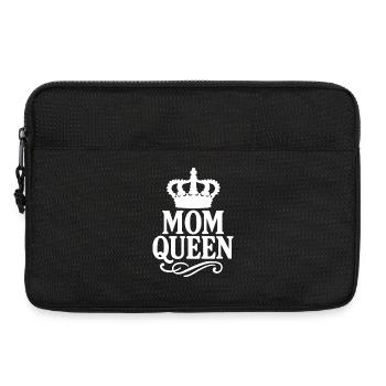Mom Queen – Vintage Crown Statement Design - Laptop bag 13" - black - Front