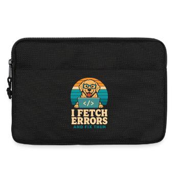 Je reçois les erreurs et je les corrige, chien du développeur - Sacoche pour ordinateur portable 13 pouces - noir - Devant
