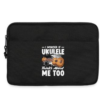 Funny Ukulele Designs and Sayings - Laptop bag 13" - black - Front