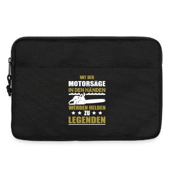 Mit der Motorsäge werden Helden zu Legenden - Laptoptasche 13" - Schwarz - Vorne