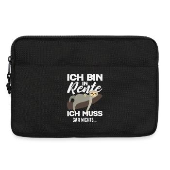 Rente Gar Nichts Faultier Sofa - Laptoptasche 13" - Schwarz - Vorne