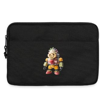 Strawberry Gelato Sundae Robot Character - Laptop bag 13" - black - Front