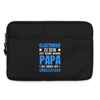 Elektriker Papa Unbezahlbar - Laptoptasche 13" - Schwarz - Vorne