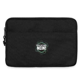 Bevor du fragst Nein freches Statement Büro Spruch - Laptoptasche 13" - Schwarz - Vorne