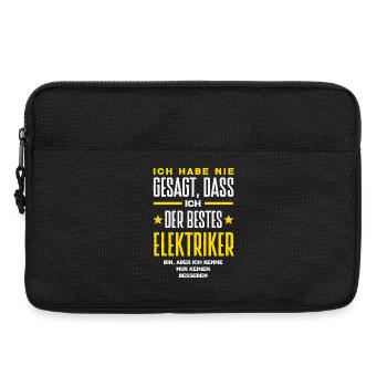 Bester Elektriker Beruf Spruch - Laptoptasche 13" - Schwarz - Vorne