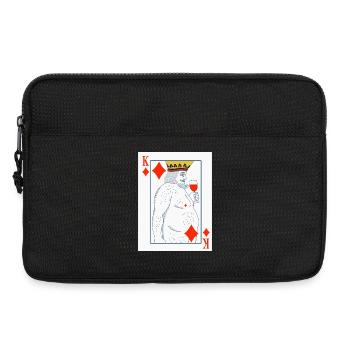Karo König – Lustige Spielkarte - Laptoptasche 13" - Schwarz - Vorne