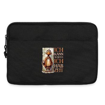 Alter Geier: Ich kann warten, ich hab Zeit! - Laptoptasche 13" - Schwarz - Vorne