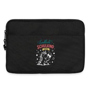Endlich Schulkind 2026 - Laptoptasche 13" - Schwarz - Vorne