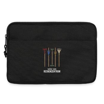 Leiter vom Rechenzentrum witzige Büro Sprüche - Laptoptasche 13" - Schwarz - Vorne