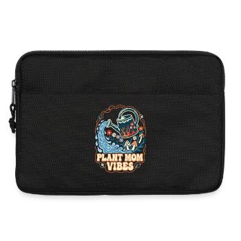 Plant Mom Vibes Retro Gartenmotiv - Laptoptasche 13" - Schwarz - Vorne