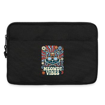 Meowdy Vibes Retro Katze - Laptoptasche 13" - Schwarz - Vorne