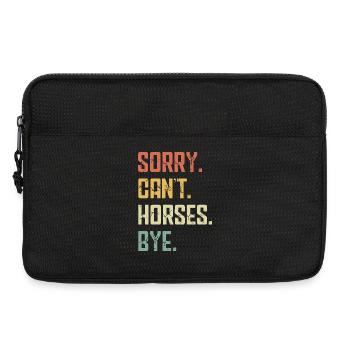 Entschuldigung, können Pferde nicht tschüss, lustiger Reiter, liebes Pferd. - Laptoptasche 13" - Schwarz - Vorne
