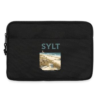 Sylt Premium | Vintage Beach Poster - Laptoptasche 13" - Schwarz - Vorne