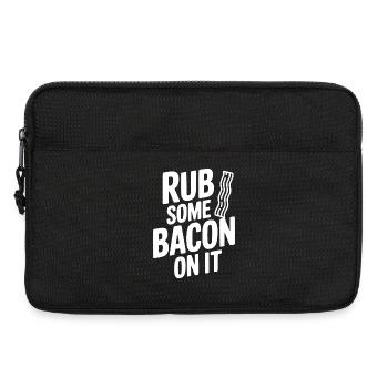 Reib etwas Speck darauf - Laptoptasche 13" - Schwarz - Vorne