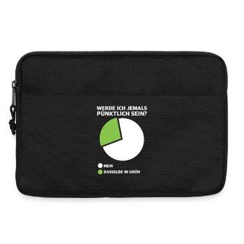 Werde ich pünktlich sein? Diagramm - Laptoptasche 13" - Schwarz - Vorne