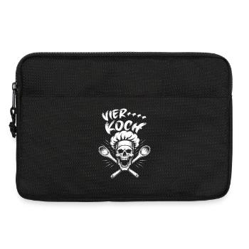 Schädelkoch Punkgrafik - Laptoptasche 13" - Schwarz - Vorne