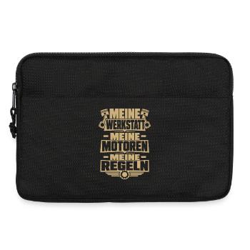 Bester Mechaniker Spruch Werkstatt Chef - Laptoptasche 13" - Schwarz - Vorne