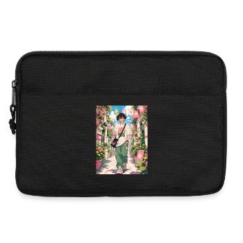 Promenade printanière à travers la Blumengasse - Sacoche pour ordinateur portable 13 pouces - noir - Devant