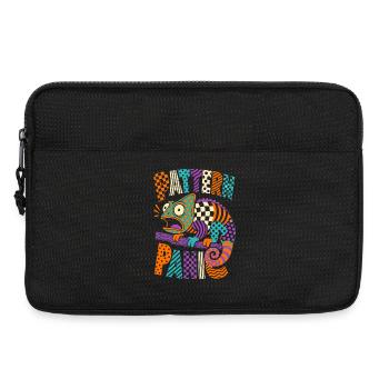 Caméléon panique de motifs - Sacoche pour ordinateur portable 13 pouces - noir - Devant