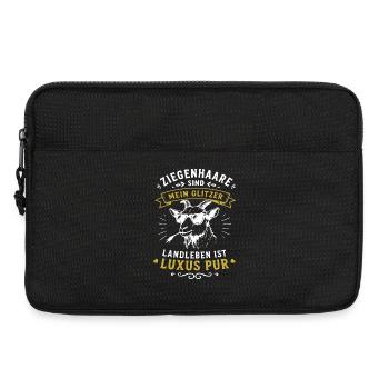 Ziege mit Glitzer – Luxuslandleben - Laptoptasche 13" - Schwarz - Vorne