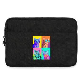 Chats Chat Mau égyptien - Sacoche pour ordinateur portable 13 pouces - noir - Devant