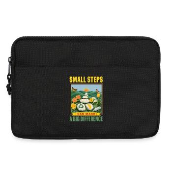 Kleine Schritte Große Wirkung - Laptoptasche 13" - Schwarz - Vorne