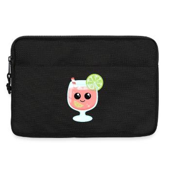 Pink summer drink with lime in aperitif glass - Laptop bag 13" - black - Front