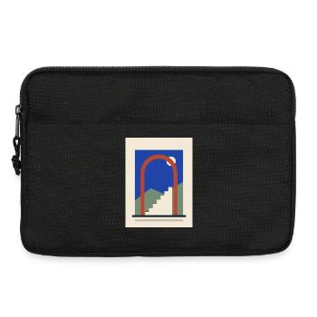 Mondtreppe – nächtliche Architektur - Laptoptasche 13" - Schwarz - Vorne