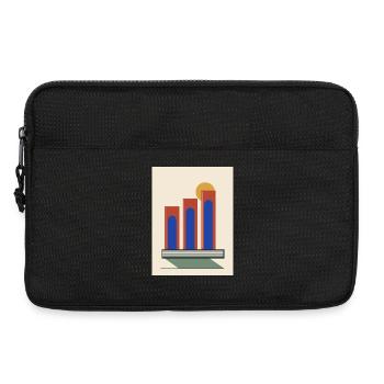 Drei Arkaden – Rhythmus in Terrakotta - Laptoptasche 13" - Schwarz - Vorne