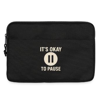 It's okay to pause – minimalist wellness message - Laptop bag 13" - black - Front