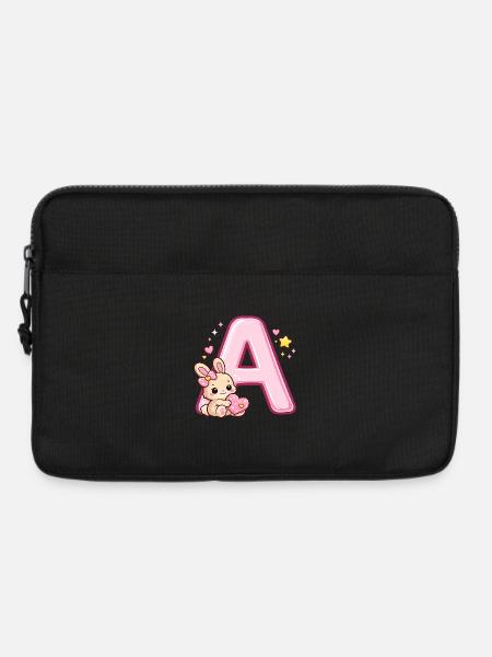 A mit Hase Herz - Laptoptasche 13" - Schwarz