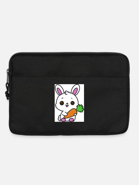 Kawaii-Kaninchen - Laptoptasche 13" - Schwarz